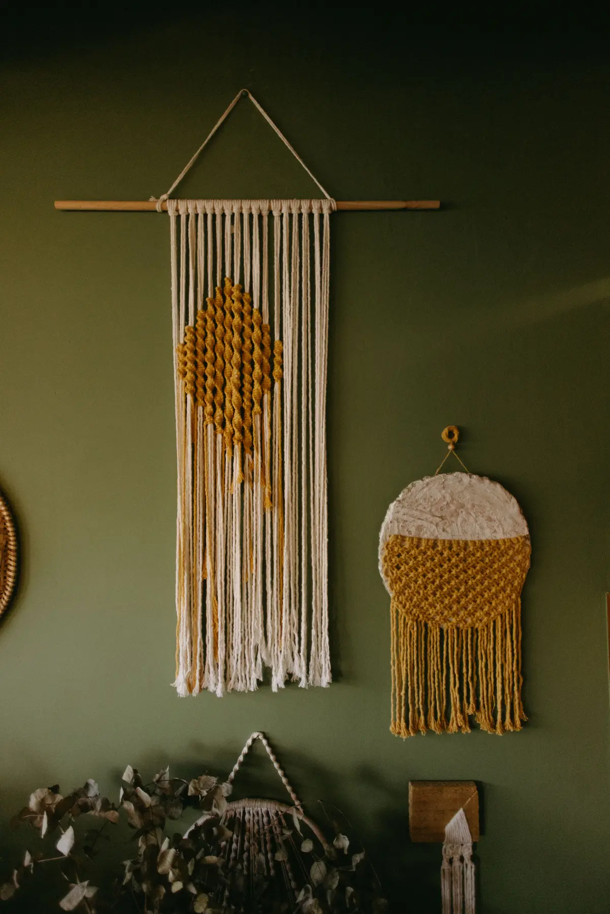 Custom macramé wall art
